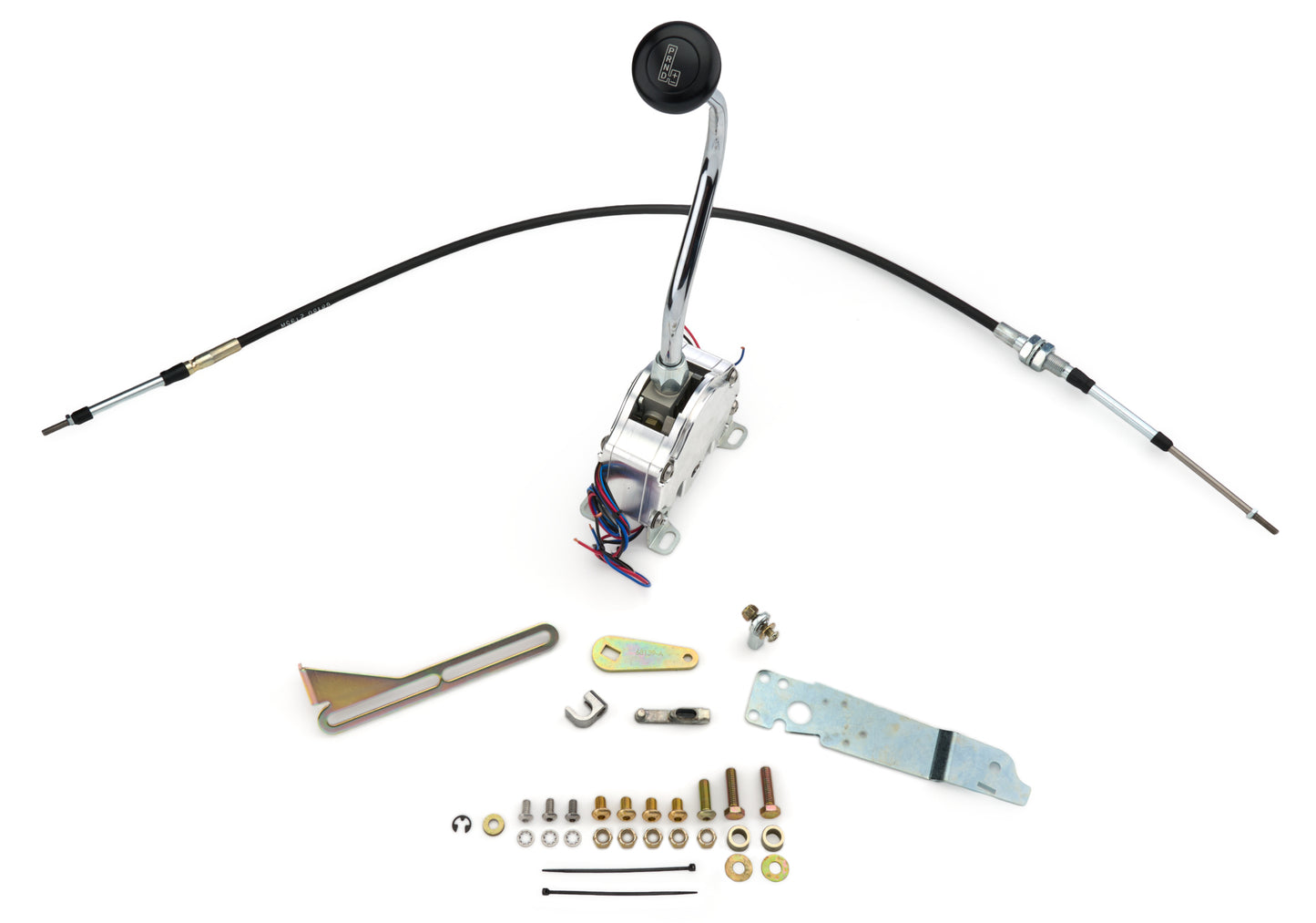 Lokar LOKES4L60EGMB ES Shifter GM 4L60E Chro me 16in Mush Black Knob
