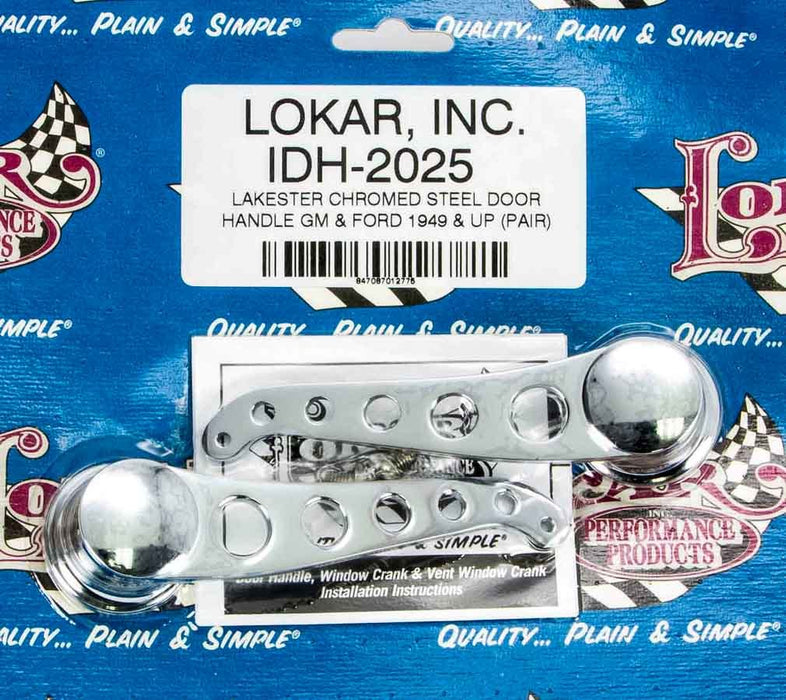 Lokar LOKIDH-2025 49-Up GM/Ford Door Handles Chrome Pair