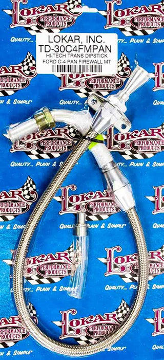 Lokar LOKTD-30C4FMPAN C-4 Firewall Mount Trans Dipstick-Pan Entry
