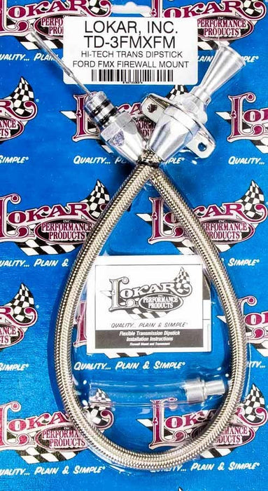 Lokar LOKTD-3FMXFM Hi-Tech Trans Dipstick Ford FMX Firewall Mt.