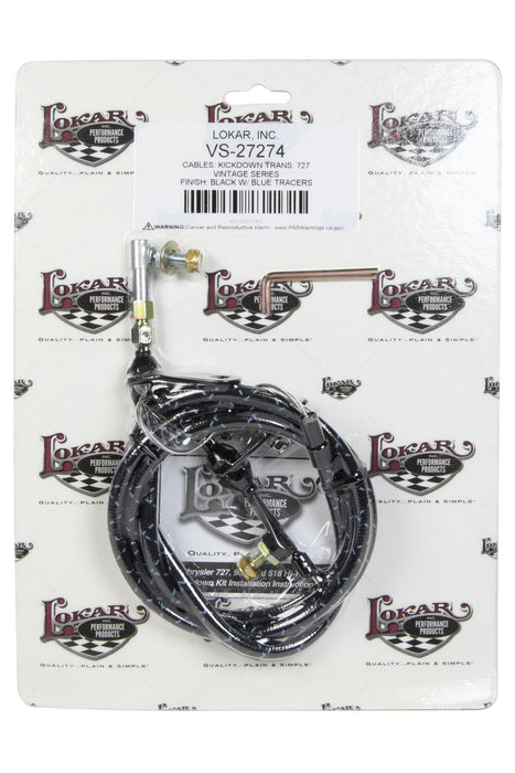 Lokar LOKVS-27274 Vintage Series 727 Kickd own Cable Black Wrap