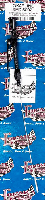 Lokar LOKXED-5002 Flexible Engine Dipstick Black Pre -79 GM SBC