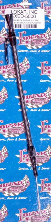 Lokar LOKXED-5006 Flexible Engine Dipstick Black GM 502 BBC