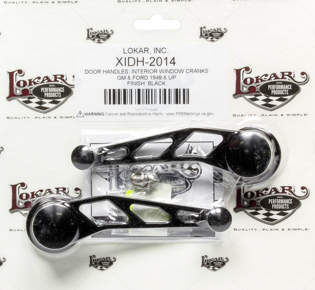 Lokar LOKXIDH-2014 Midnight Series Black Bi llet Aluminum Window Cra