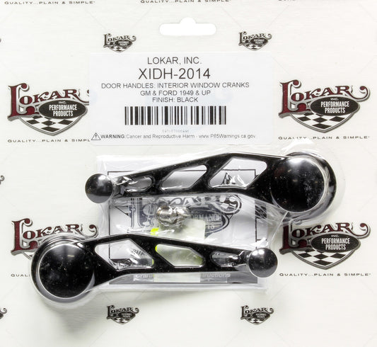 Lokar LOKXIDH-2014 Midnight Series Black Bi llet Aluminum Window Cra