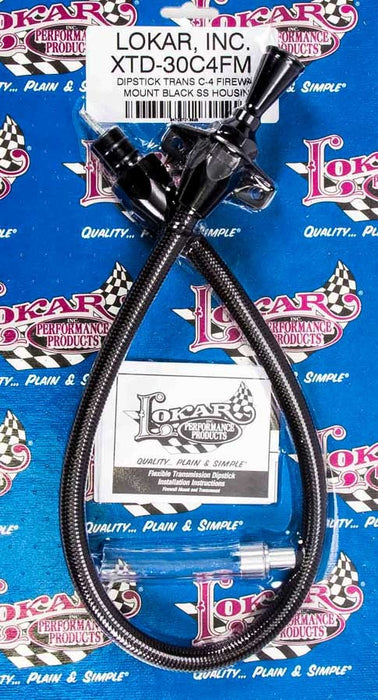 Lokar LOKXTD-30C4FM Black Dipstick Ford C4 Trans Firewall Mount
