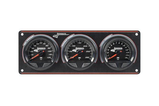Longacre LON52-44562 Waterproof SMI 3 Gauge Panel OP/WT/FP