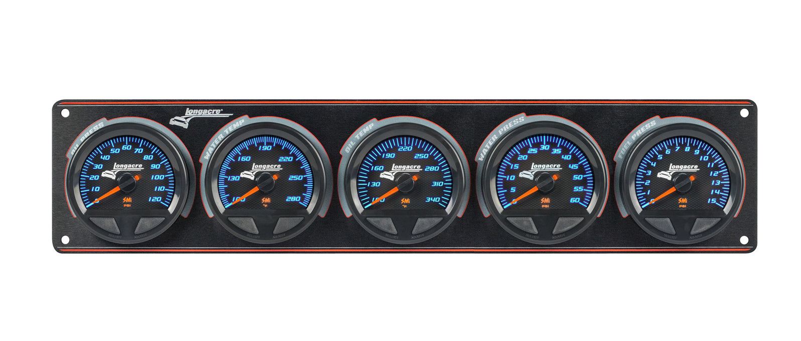 Longacre LON52-44570 Waterproof SMI 5 Gauge Panel OP/WT/OT/WP/FP