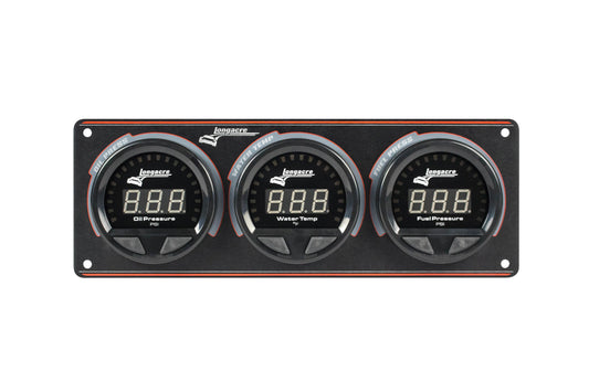 Longacre LON52-44662 Waterproof LED 3 Gauge Panel OP/WT/FP