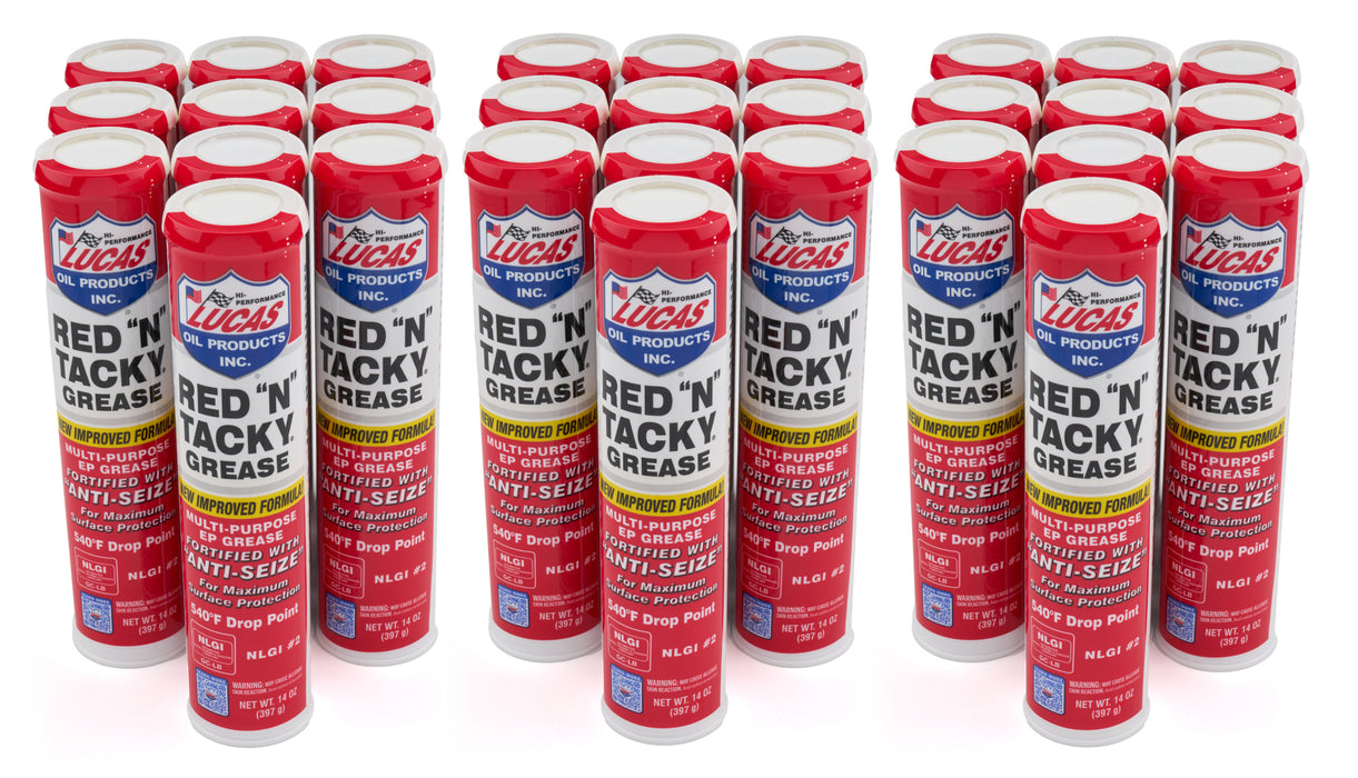 Lucas Oil LUC10005-30 Red-N-Tacky Grease Case/30-14oz Tube