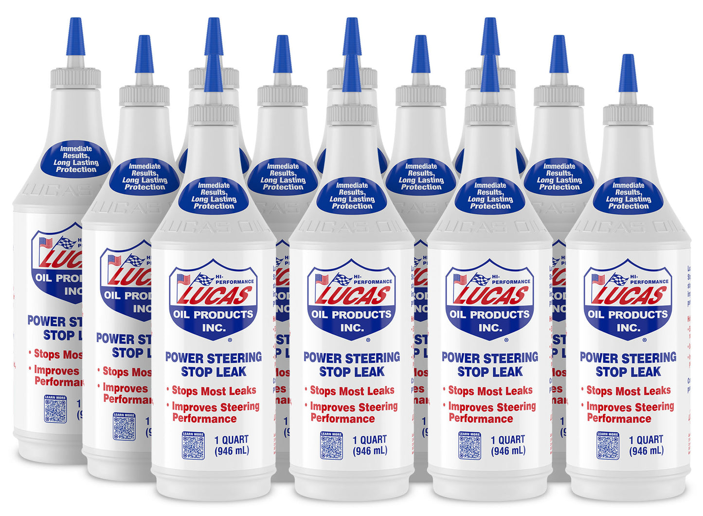 Lucas Oil LUC10011-12 Power Steering Stop Leak Case 12x1 Qt