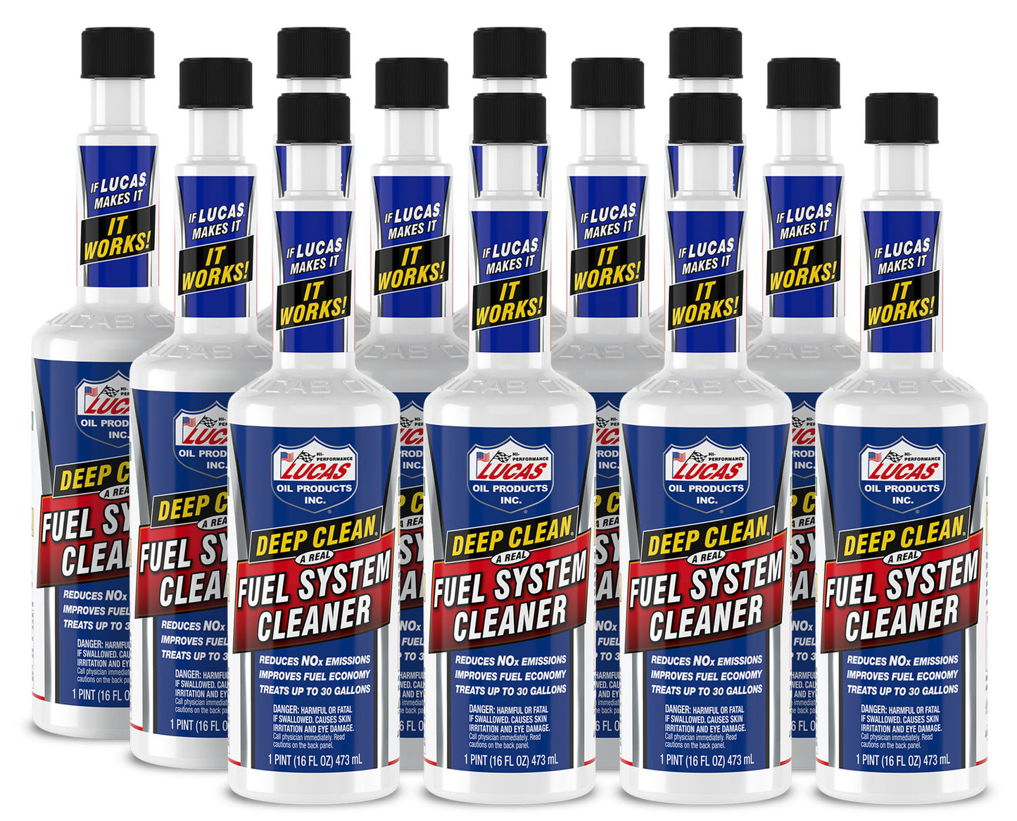 Lucas Oil LUC10512-12 Deep Clean Fuel System Cleaner Case 12x16 Ounce