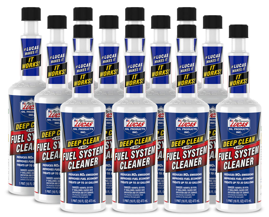 Lucas Oil LUC10512-12 Deep Clean Fuel System Cleaner Case 12x16 Ounce