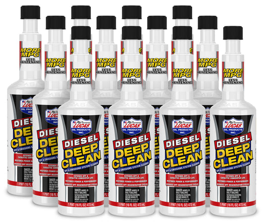 Lucas Oil LUC10872-12 Diesel Deep Clean Fuel Additive Case 12x16oz.