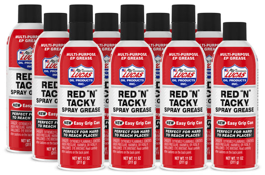 Lucas Oil LUC11025-12 Red-N-Tacky Spray Grease Temp Disc 5/21