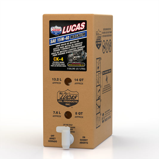Lucas Oil LUC18014 SAE 15W40 CK-4 Truck Oil 6 Gallon Bag In Box