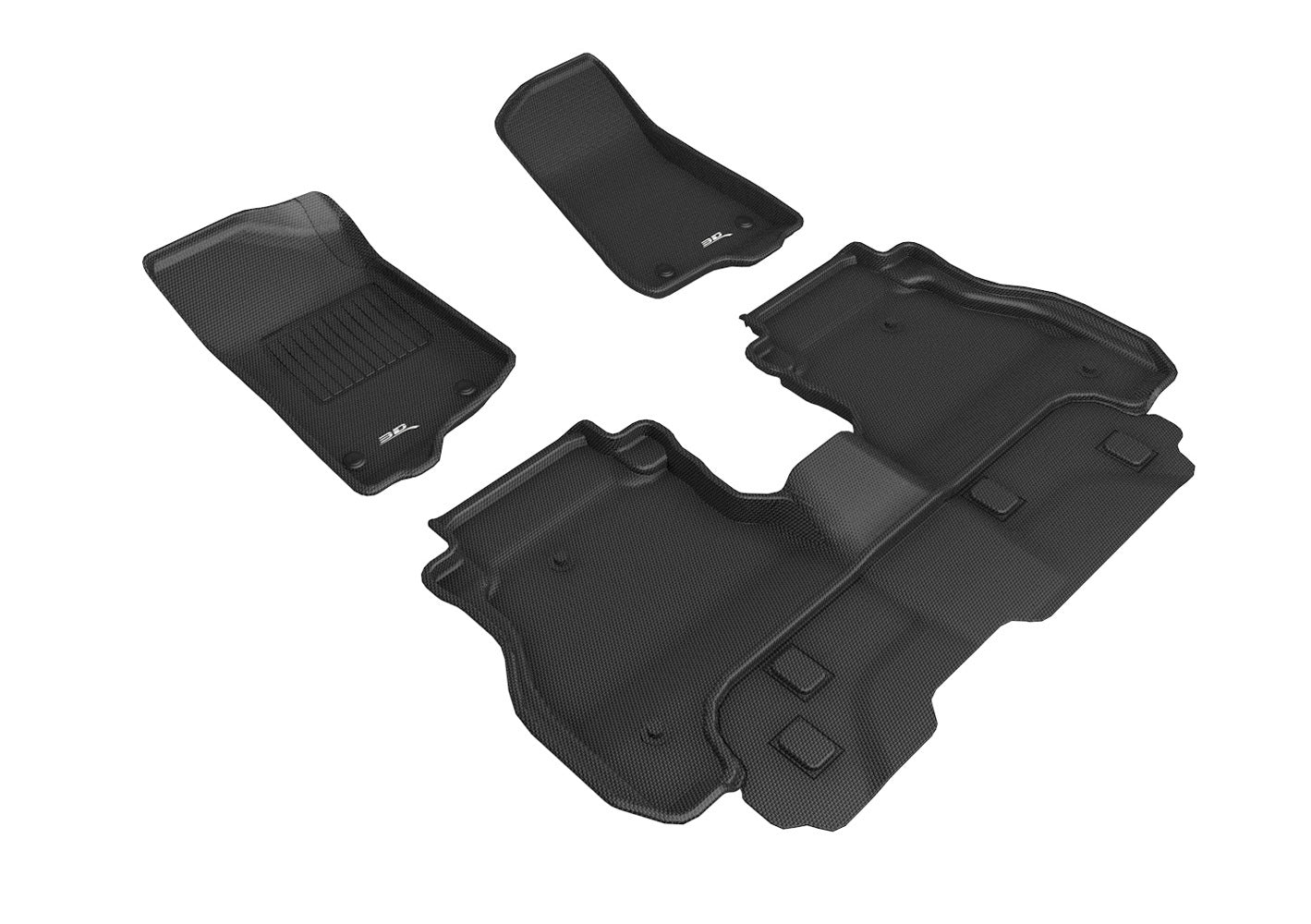 3D MAXpider Jeep Gladiator 20-  Kagu Floor Liner 1&2 Rows Blk