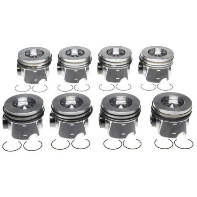 Mahle Original/clevite M772243666WR075MM Piston Set w/Rings Ford 6.4L Diesel 8pk