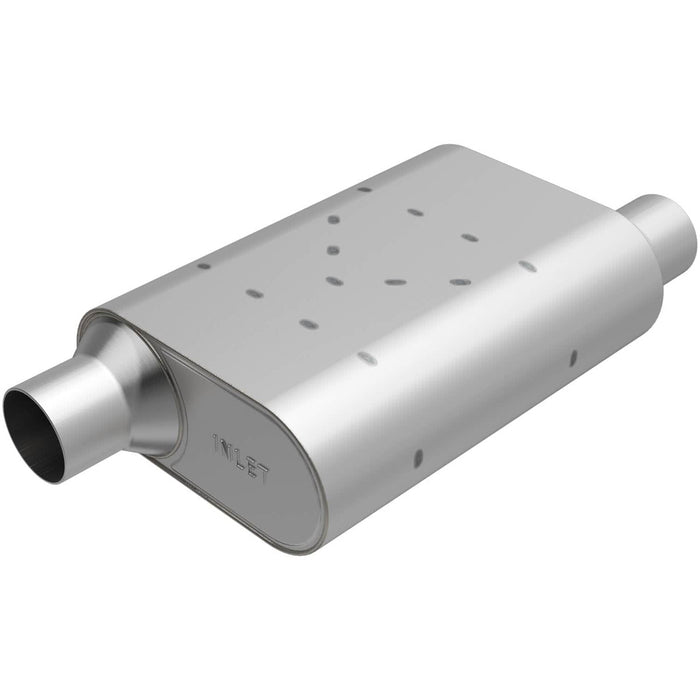 Magnaflow Perf Exhaust MAGR32543 Rumble Stainless Muffler 2.5in Offset/Offset