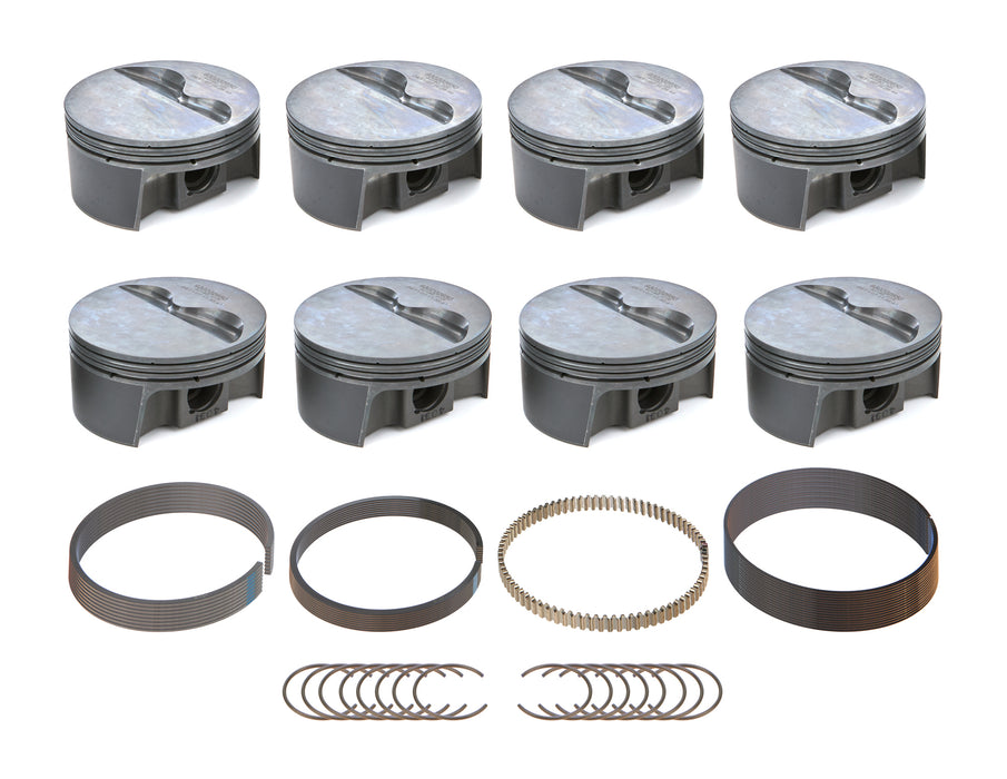 Mahle Pistons MAH930202650 SBC PowerPak FT Piston Set 4.050 Bore -4.1cc