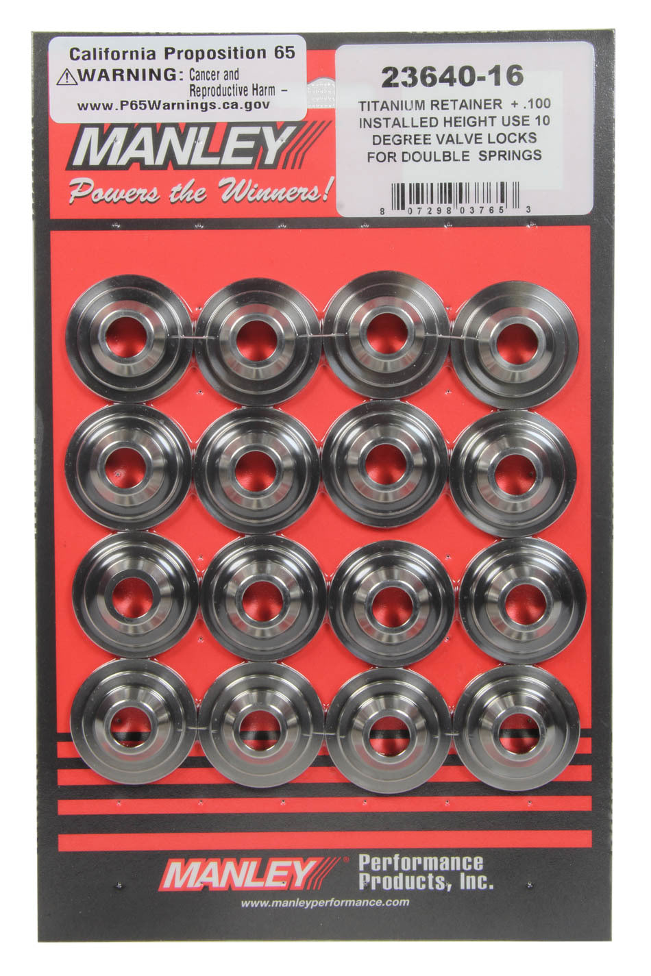 Manley MAN23640-16 10 Deg Titanium Retainer +.100