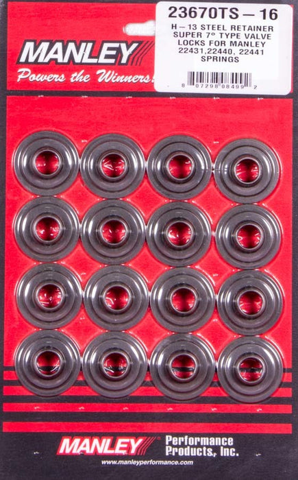 Manley MAN23670TS-16 Super 7 H-13 Lwt Valve Spring Retainers