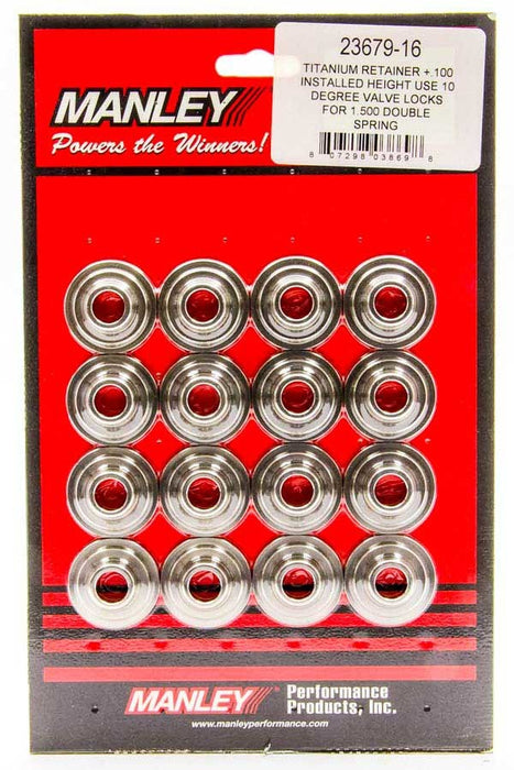 Manley MAN23679-16 10 Degree Titanium Valve Spring Retainers +.100