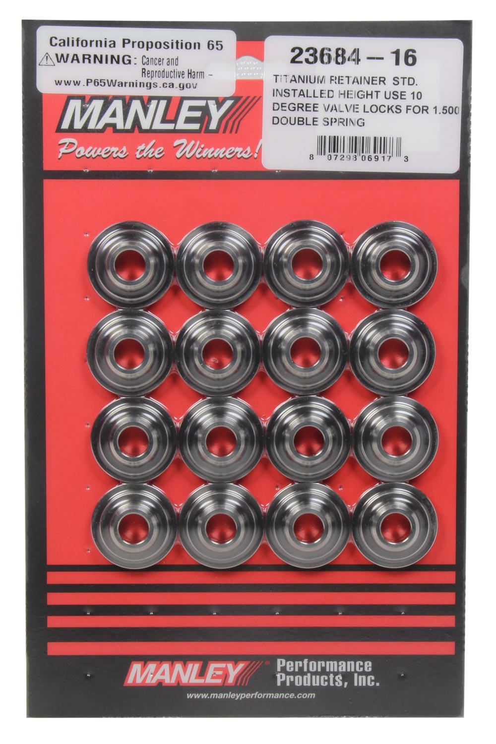 Manley MAN23684-16 1.500 TI Valve Spring Retainers 10-Degree