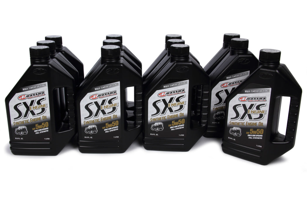 Maxima Racing Oils MAX30-18901 SXS Engine Full Syntheti c 5w50 Case 12 x 1 Liter