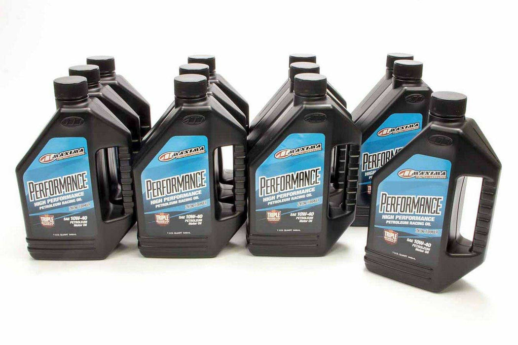 Maxima Racing Oils MAX39-34901 10w40 Petroleum Oil Case 12x1 Quart Performance