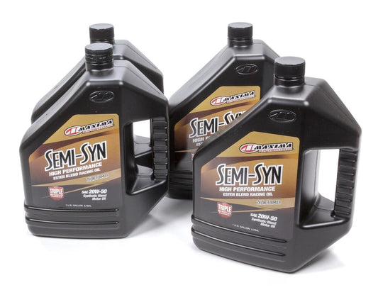 Maxima Racing Oils MAX39-359128B 20w50 Semi-Syn Oil Case 4x1 Gallon