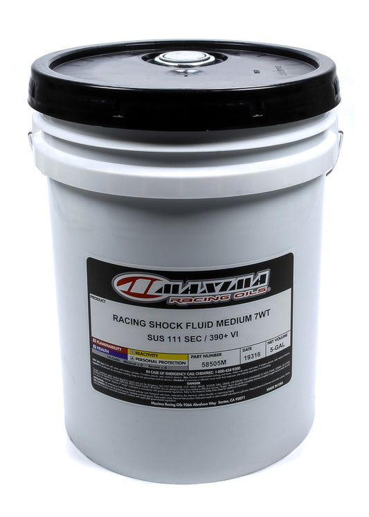 Maxima Racing Oils MAX58505M Racing Shock Fluid Medium 7wt. 5 Gallon