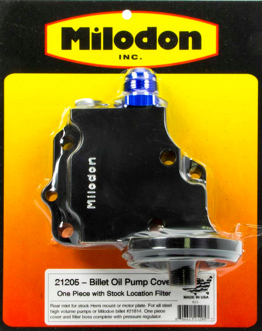 Milodon MIL21205 Billet Oil Pump Cover & Filter Boss - Hemi