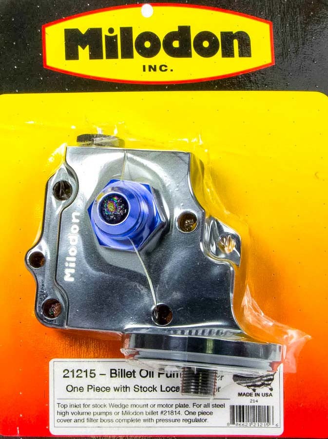 Milodon MIL21215 Billet Oil Pump Cover & Filter Boss - Wedge