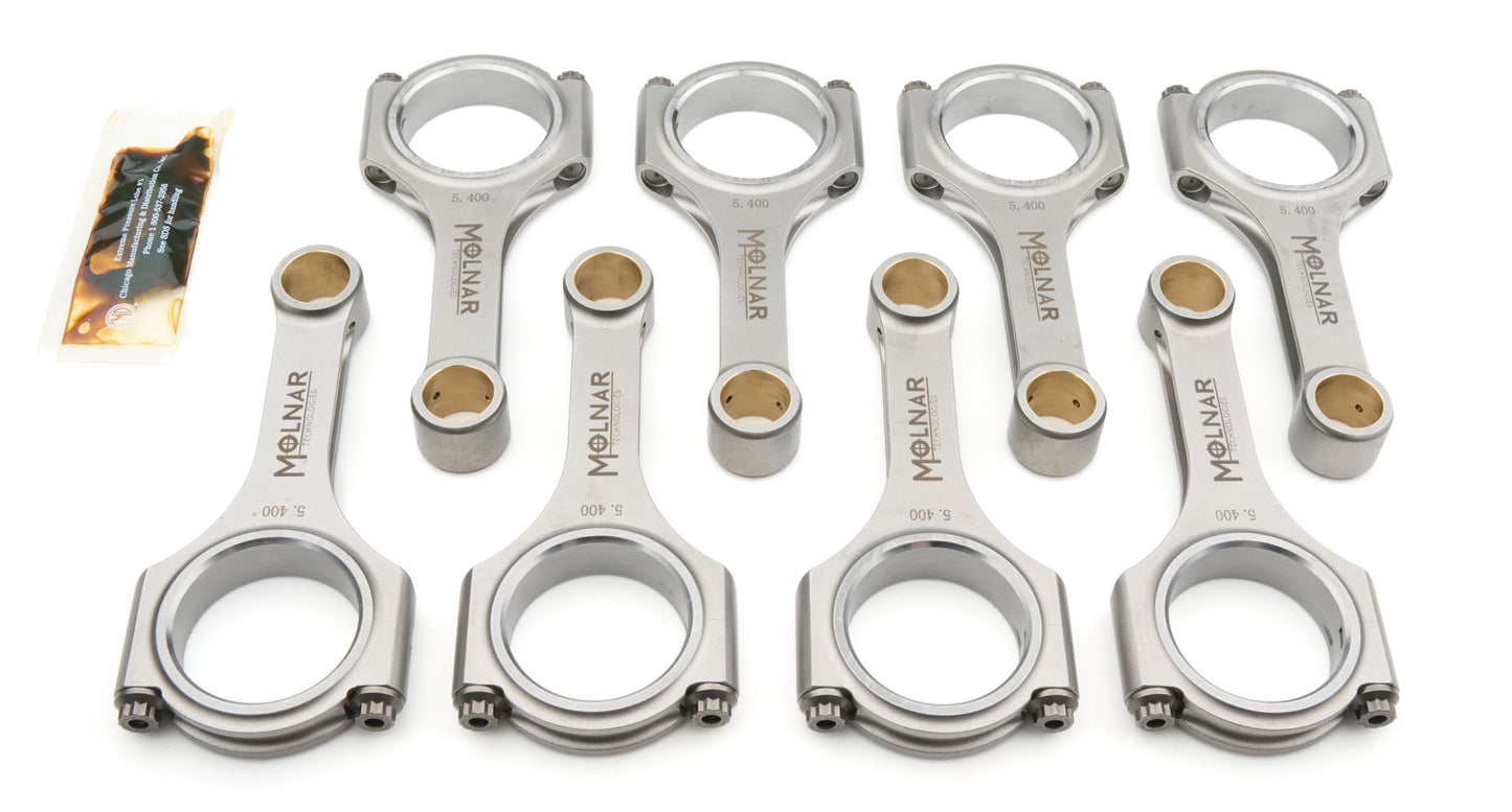 Molnar Technologies MLTFH5400RLB-T8-A 5.400 H-Beam Rod Set SBF 302
