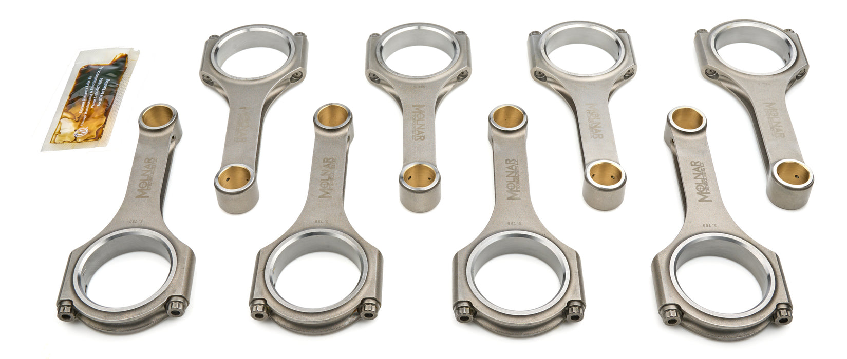 Molnar Technologies MLTFH5780AMKB8-A 5.780 H-Beam Rod Set Ford 351C