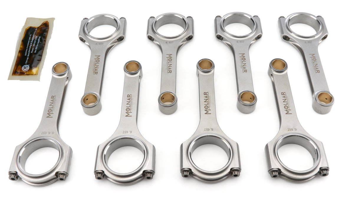 Molnar Technologies MLTFH6657RFB-T8-A 6.657 H-Beam Rod Set Ford 5.4L Mod Motor