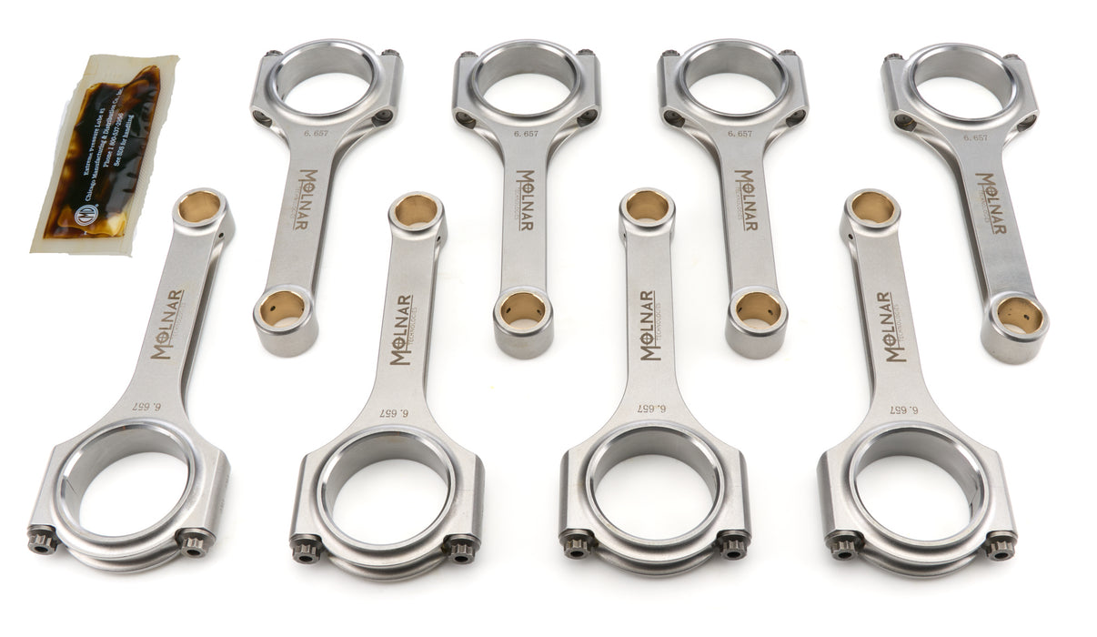 Molnar Technologies MLTFH6657RFB8-A 6.657 H-Beam Rod Set Ford 5.4L Mod Motor