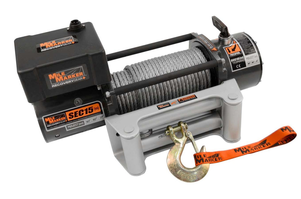 Mile Marker MMM76-50260W 15000lb Winch w/Roller Fairlead & 12' Remote