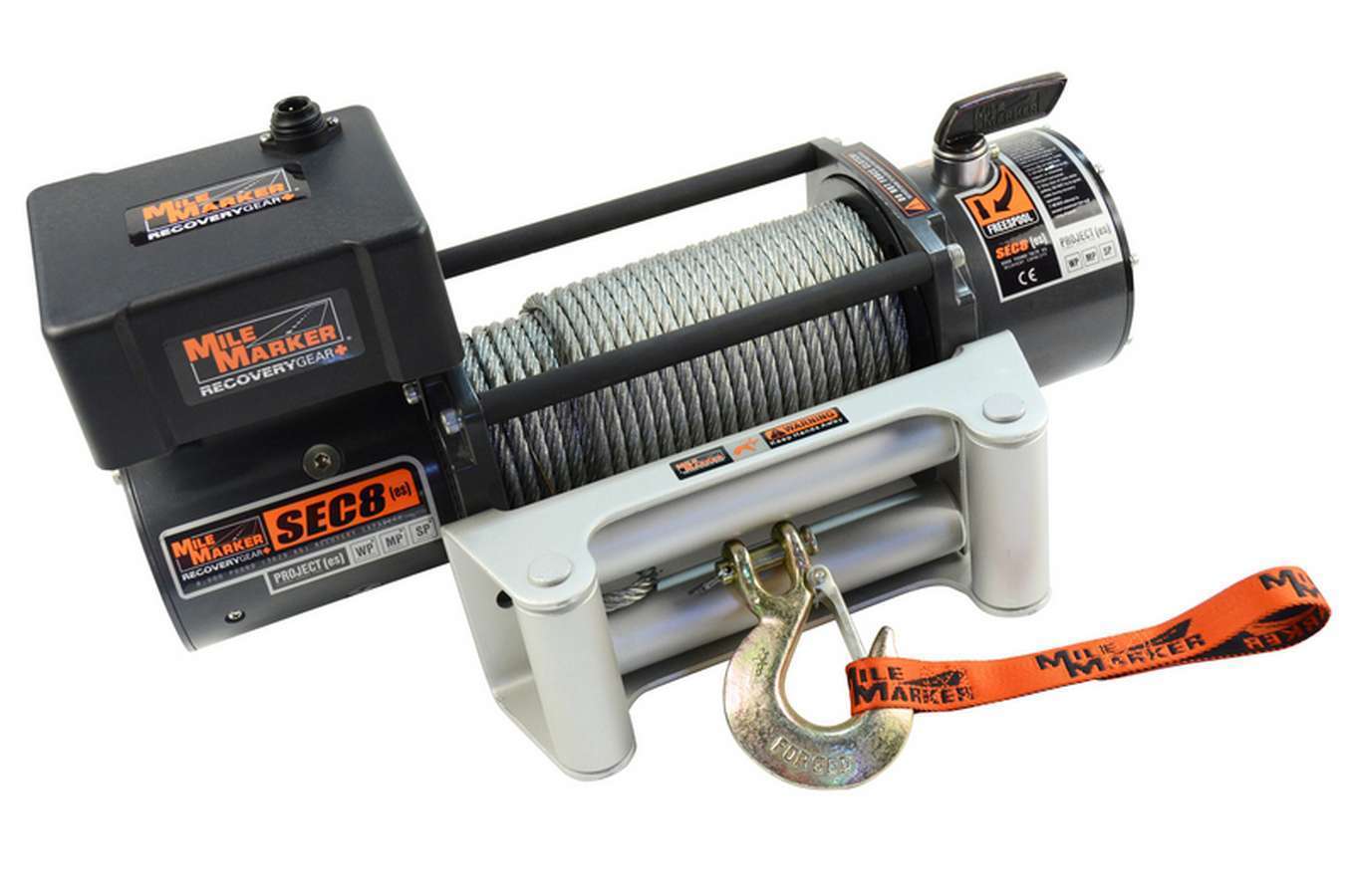 Mile Marker MMM77-50141W 8000lb Winch w/Roller Fairlead 12' Remote
