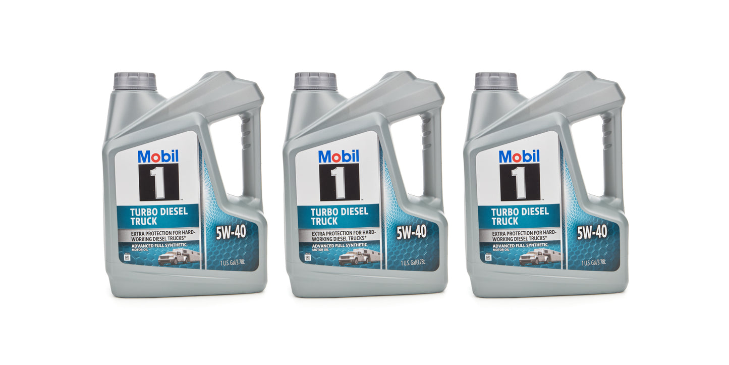 Mobil 1 MOB127097 5w40 Turbo Diesel Oil Case 3 x 1 Gallon