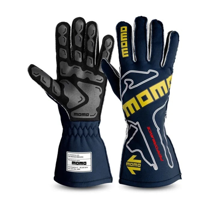 Momo Automotive Accessories MOMGUPERFONNV09 Gloves Peformance Navy Small 09 FIA