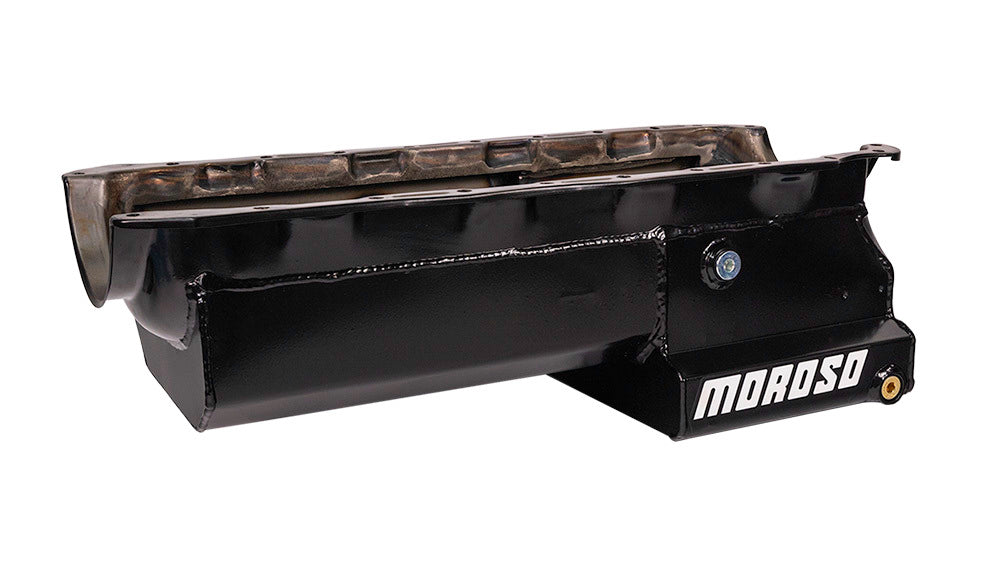 Moroso MOR21048 Oil Pan BBC Elim w/Partd Tray Deep F.S.