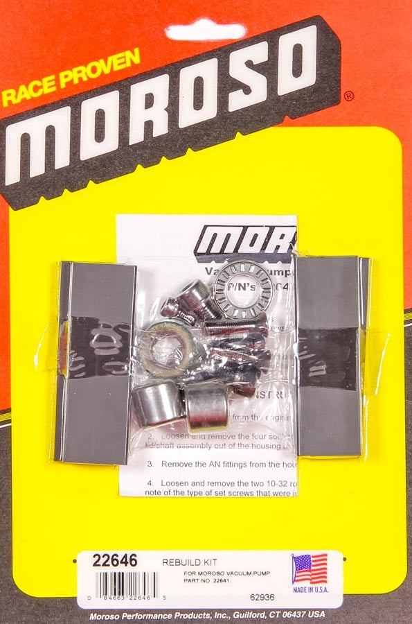 Moroso MOR22646 4 Vane Vacuum Pump Service Kit