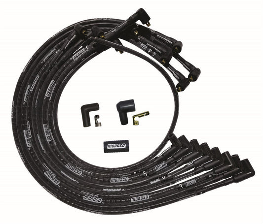 Moroso MOR51529 Ultra Plug Wire Set SBC Under V/C Black