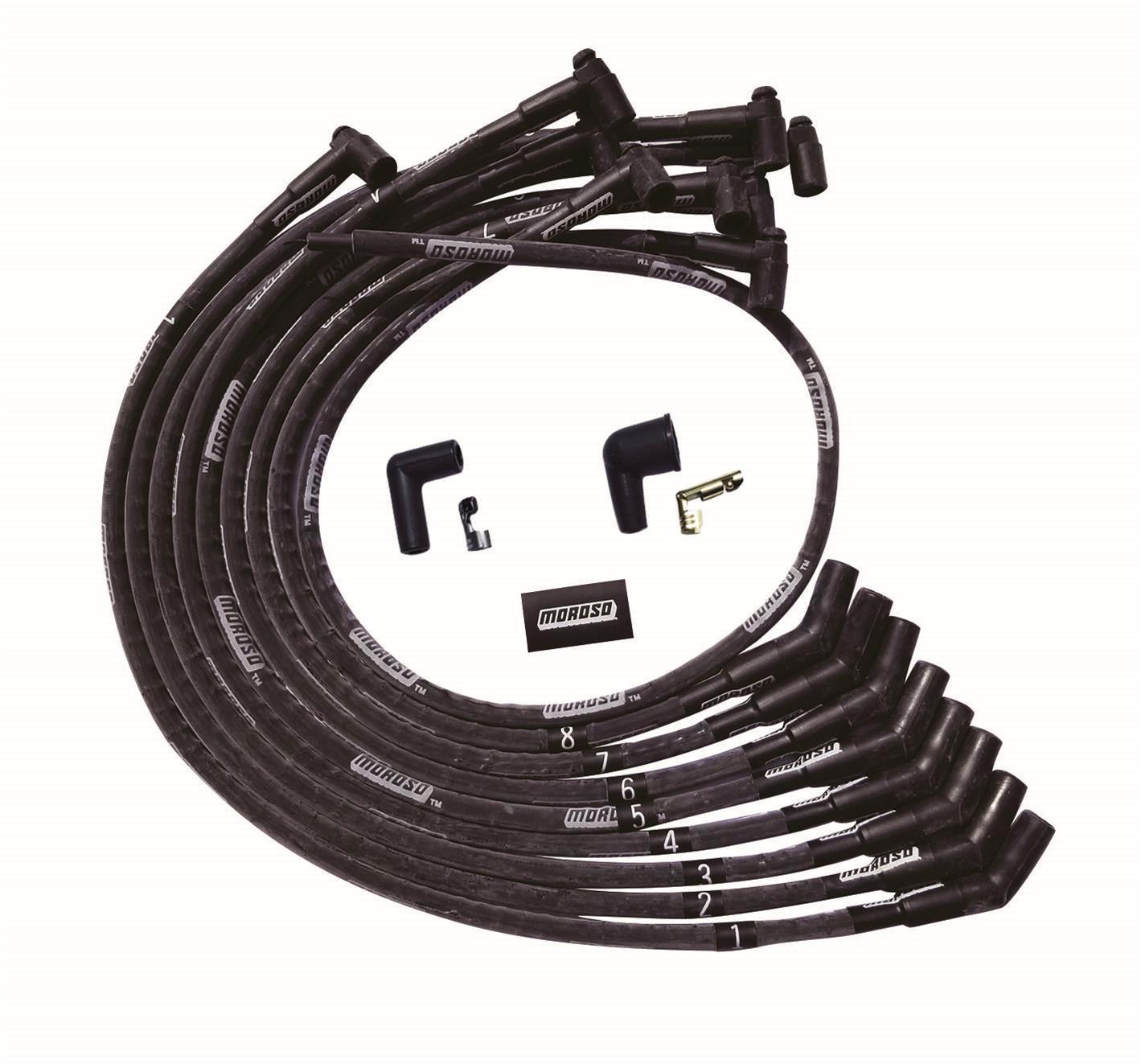 Moroso MOR51542 Ultra Plug Wire Set BBC Over V/C Black