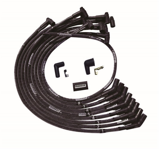 Moroso MOR51542 Ultra Plug Wire Set BBC Over V/C Black