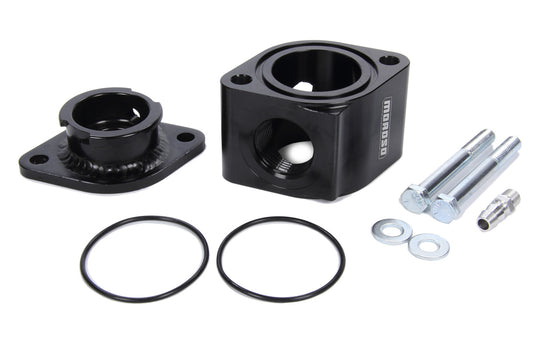 Moroso MOR63424 Manifold Filler Neck Kit - Billet Alum. Black