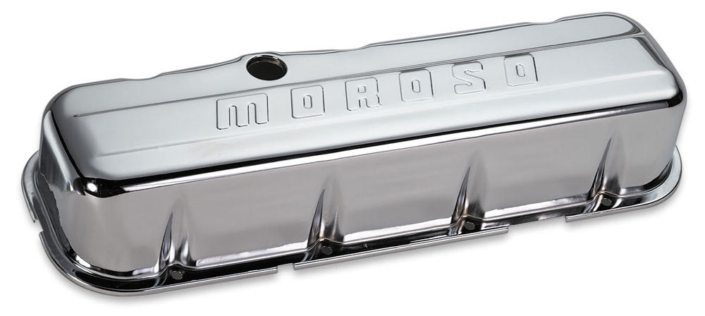 Moroso MOR68112 Chrome B/E Valve Covers BBC Tall w/o Baffle