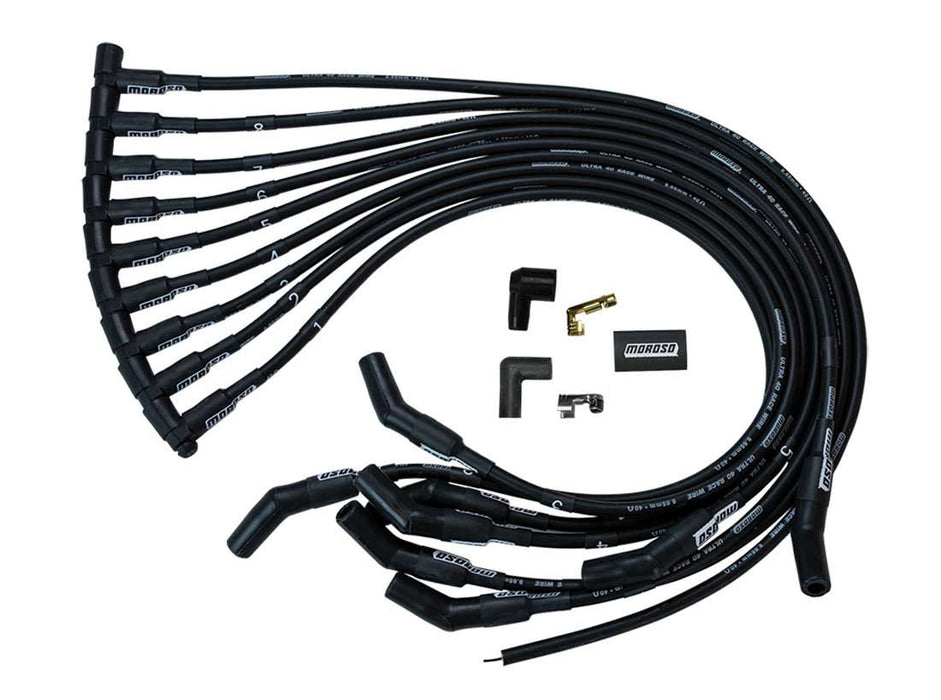 Moroso MOR73716 Ultra 40 Plug Wire Set SBF 351W HEI Black